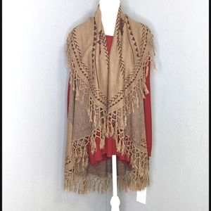 Gena | Southwest Style Open Front Vest / Cardigan
